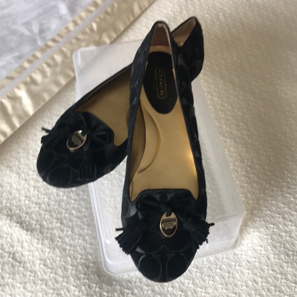 Coach black flats